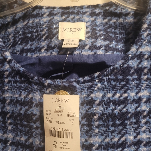 NWT J.Crew Factory Tweed Lady Jacket size 12 - Picture 4 of 6